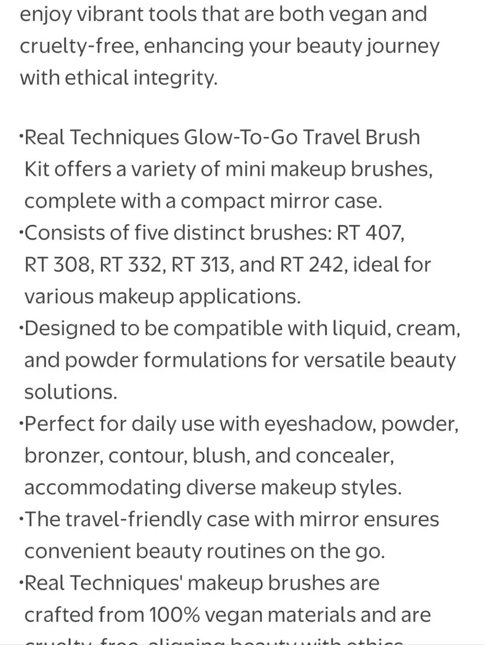 Real Techniques Vivid Escape Glow-To-Go Travel Brush Set